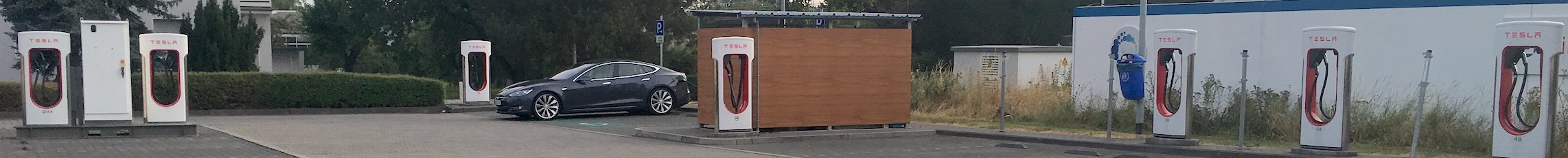 My Tesla charging at a Tesla Supercharger